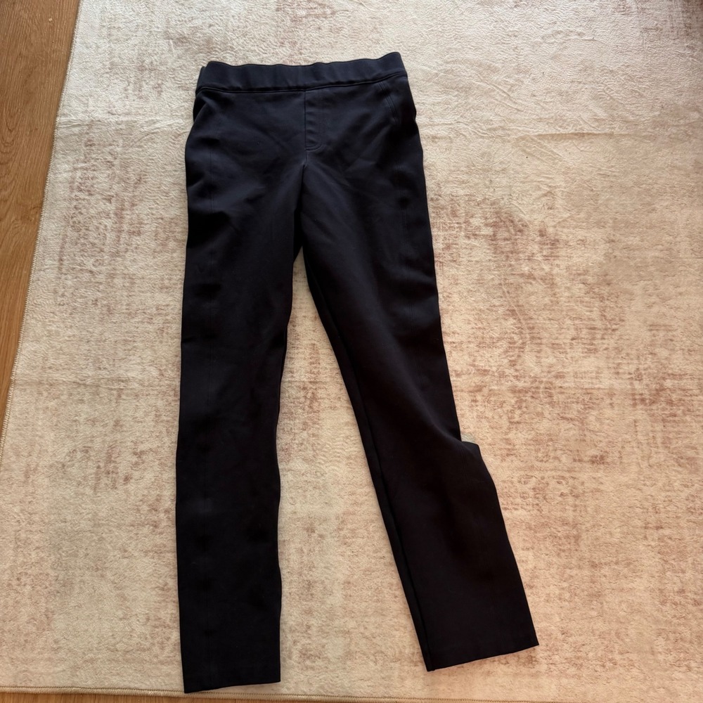 Spanx The Perfect Pant Slim Straight Black High Rise Pull On Work Pants Womens S